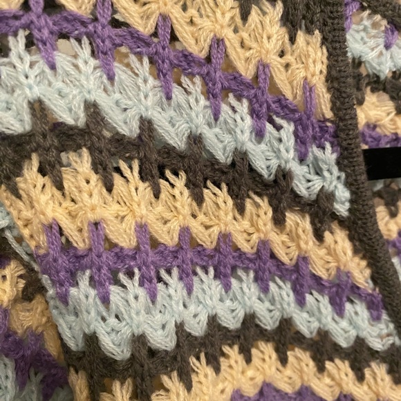 Crochet Knit Cropped Sweater NWT 1X - Picture 6 of 9